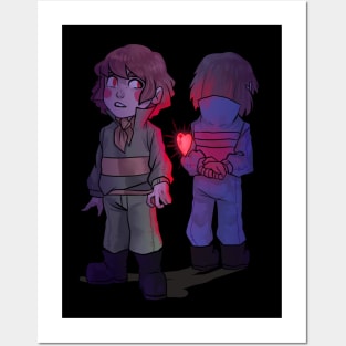 Chara and Frisk Swapfell Posters and Art